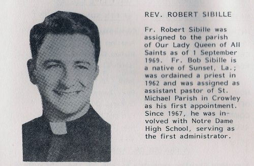 Fr Robert Sibille - first pastor